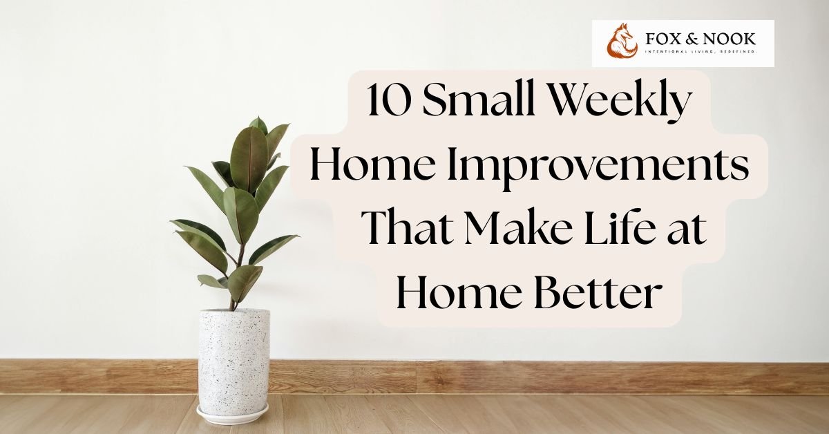 10 small weekly home improvements that make life at home better