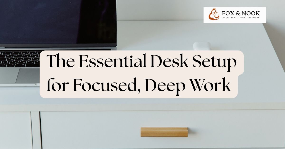 essential desk setup deep work focus home office