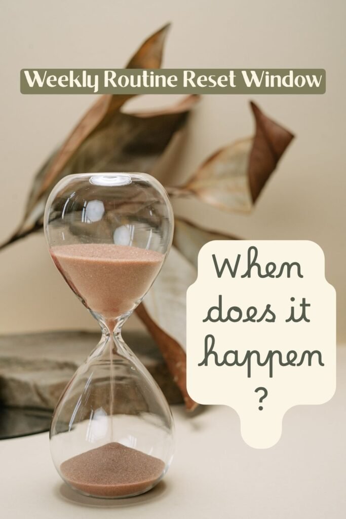 My weekly routine reset window