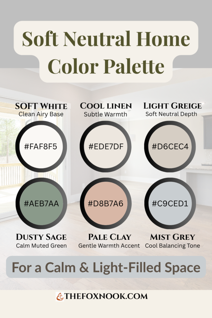 soft neutral home color palette combination