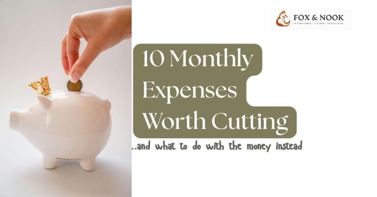 10 Monthly Expenses To Cut & What to Do With the Money Instead guide to cutting small monthly expenses without restriction through intentional spending