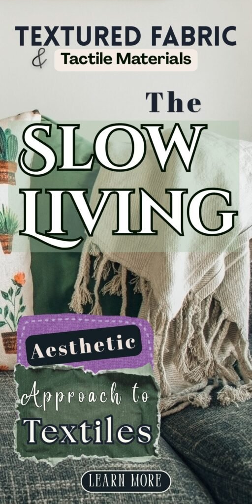 slow living home textures slow home calm decor tactile materials