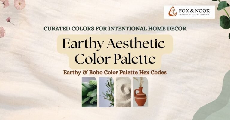 Earthy Color Palette Home Decor earthy color palette for boho, natural, earthy home decor style
