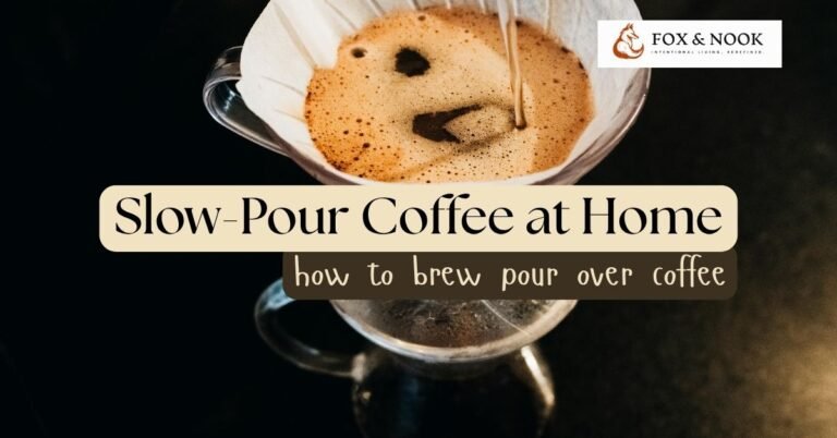 slow pour coffee at home how to brew pour over coffee