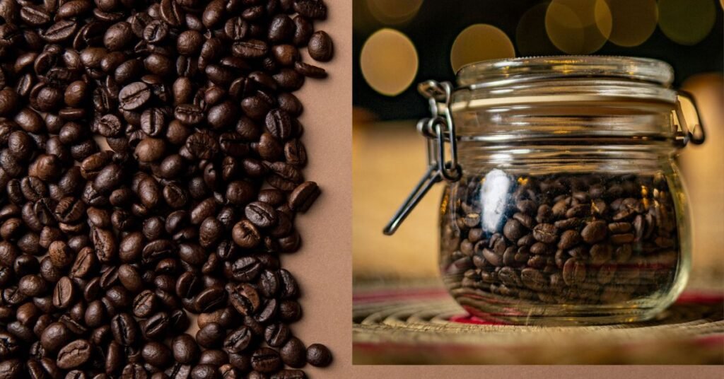 coffee bean canister for slow pour coffee at home
